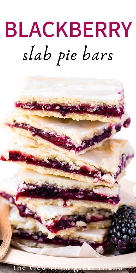 Blackberry Bars, Slab Pies, Smores Dessert, Fruit Ideas, Dessert Pie, Coconut Dessert, Pie Bar Recipes, Sweet Glaze, Blackberry Pie