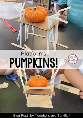 STEM Challenge: This one was about building a platform to hold an PUMPKIN! Check the blog post for more info! Halloween Stem Challenge, Thanksgiving Stem Activities, Fall Stem Activities, Halloween Stem Activities, Thanksgiving Stem, Alphabet Wall Decor, Classroom Decor Ideas, Kindergarten Stem, Elementary Stem Activities