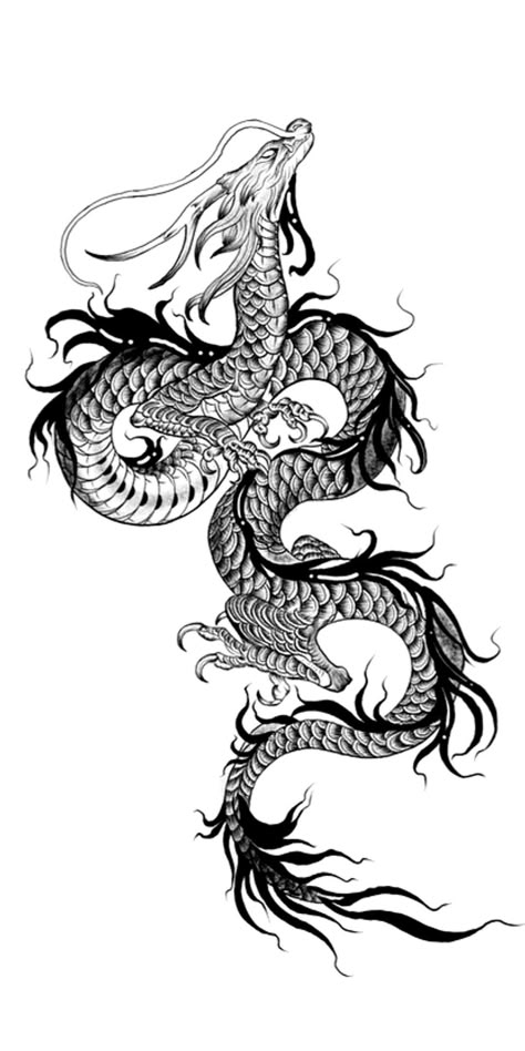 Black Red Tattoo, Dragon Tattoo Stencil, Dragon Tattoo Drawing, Dragon Tattoo Arm, Rib Tattoos For Guys, Dragon Tattoo Sketch, Dragon Tattoo Art, Spirit Tattoo, Chinese Dragon Tattoos