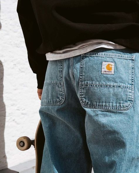 Carharrt Outfit, Carhartt Outfit Men, Skater Style Men, Carhartt Outfit, Pantalon Carhartt, Carhartt Men, Carhartt Vintage, Skater Girl Outfits, Carhartt Jeans