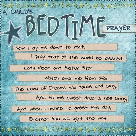 A Child’s Bedtime Prayer « Books Healing, Witchcraft Magic, Healing Books, Bedtime Prayer, Evening Prayer, Healing Light, Healing Affirmations, Wiccan Spell Book, Prayers For Children