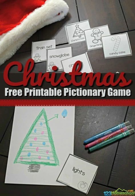 Christmas Pictionary For Kids, Bubble Letter Alphabet, Christmas Pictionary, Christmas Science Experiments, Christmas Train Set, Christmas Activities For Families, Christmas Books For Kids, Christmas Science, Picture Clues