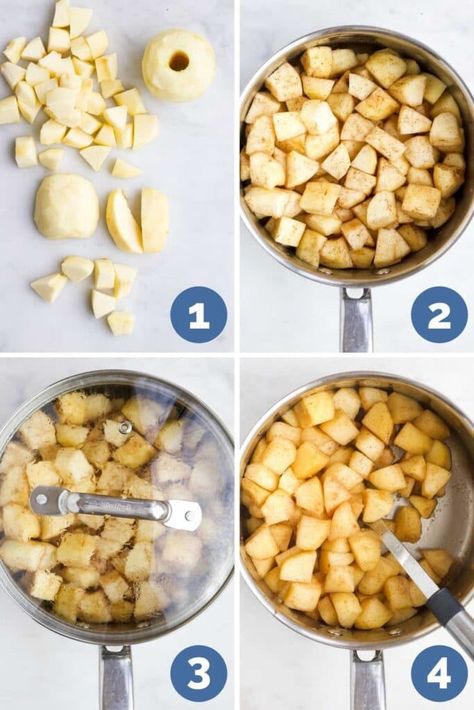 These stewed apples are delicately sweet, easy to make and can be enjoyed in a variety of ways. Serve warm or cold alongside both sweet and savoury dishes. Great for babies and toddlers. Stewed Apples, Sweet Easy, Slow Cooker Stew, Toddler Recipes, Quick Desserts, Pancakes And Waffles, Healthy Meals For Kids, Granny Smith, Healthy Gut