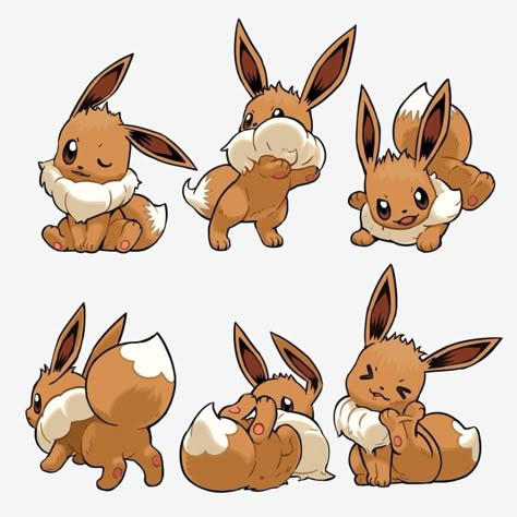 Eevee Cute, Pokemon Tattoos, Old Pokemon, Pokemon Sketch, Pokemon Tattoo, Pokemon Eeveelutions, Pokemon World, Eevee Evolutions, Cute Pokemon Pictures