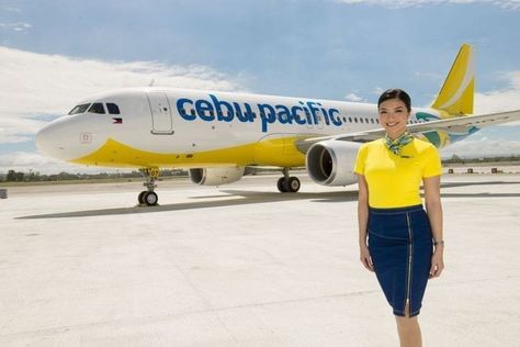 Cebu Pacific Flight Attendant, Cebu Pacific Airlines, Cabin Crew Uniform, Pacific Airlines, Cebu Pacific, Airline Uniforms, Aviation Posters, Flight Attendant Life, Air Photo