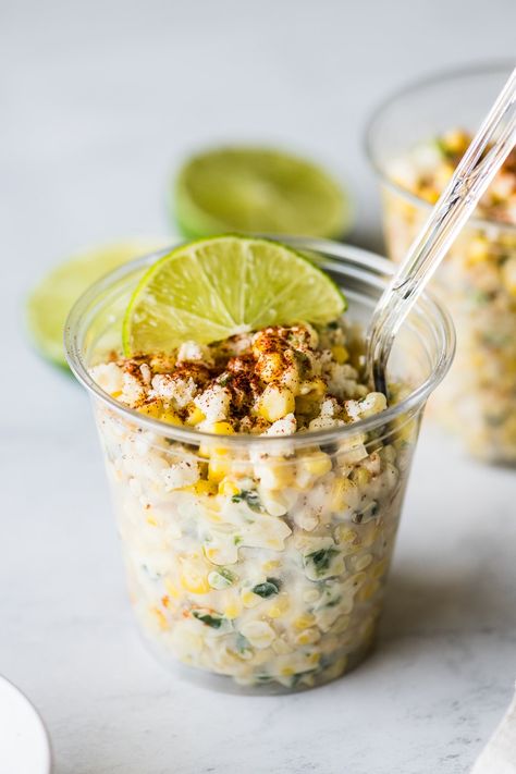 Mexican Street Food Snacks, Corn In A Cup Recipe, Mexican Corn In A Cup Recipe, Mexican Corn In A Cup, Grilled Corn On Cob, Corn In A Cup, Grilled Sweet Corn, Street Corn Recipe, Seasoned Corn