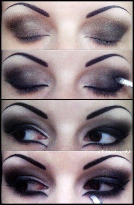 makeup, eyeshadow Machiaj Smokey Eyes, Maquillage Goth, Goth Eye Makeup, Make Up Designs, Punk Makeup, Fixing Spray, Swag Makeup, Smink Inspiration, Emo Makeup