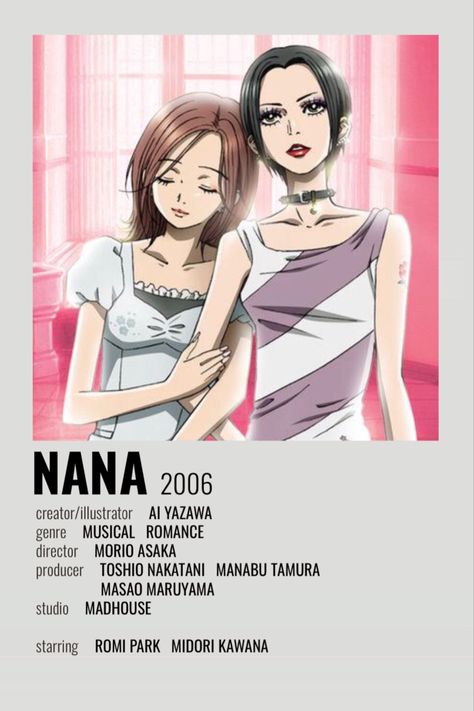 Nana Minimalist Poster! Nana Poster Anime, Nana Movie, Nana Posters, Nana Minimalist Poster, Nana Posters Aesthetic, Nana Official Art Poster, Nana Manga Poster, Nana Prints, Nana Poster