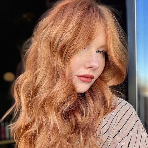 35 Best Hair Colors for Pale Skin To Try In 2024 Strawberry Blonde With Blue Eyes, Super Light Strawberry Blonde Hair, Level 9 Copper Hair, Pale Skin Strawberry Blonde Hair, Hair Color For Pale Red Skin Tone, Red Strawberry Hair, Light Blonde Copper Hair, Spicy Blonde Hair, Peachy Strawberry Blonde Hair