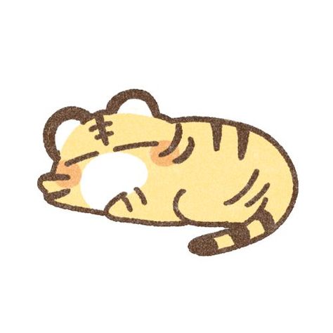 Tiger Sleeping, Tiger Drawing, Tiger Illustration, Cute Tigers, Creature Drawings, Mini Drawings, Kawaii Animals, Cute Little Drawings, Ethereal Art