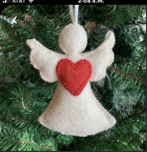 Angel Tree Decorations, Felt Angels Christmas, Christmas Angel Ornaments Handmade, Diy Christmas Angel Ornaments, Plush Christmas Ornaments, Sewn Christmas Ornaments, Christmas Fair Ideas, Christmas Angel Decorations, Diy Felt Christmas Ornaments