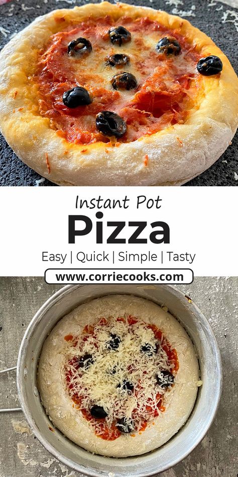 Instapot Pizza, Instant Pot Springform Pan Recipes, Instant Pot Pizza, Springform Pan Recipes, Big Food, Crispy French Fries, Diy Pizza, Flatbread Recipes, Frozen Pizza