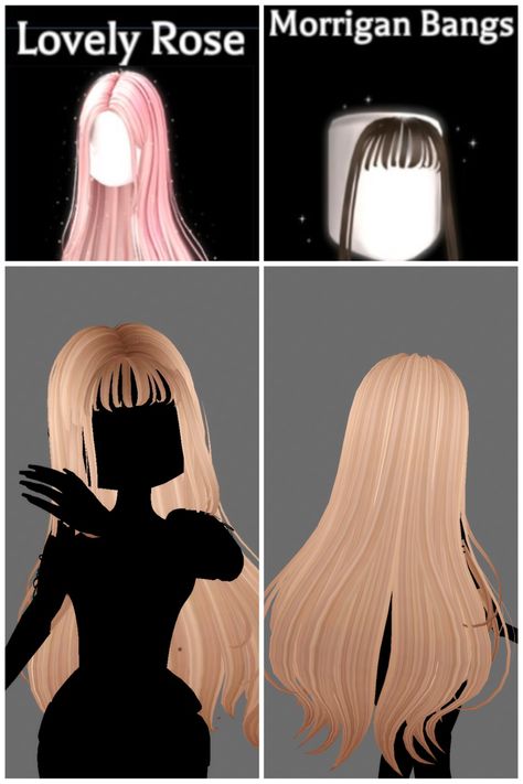 Royale High Custom Faces Ideas, Realistic Royale High Outfits, Royal High Outfit Hacks Cheap, Hair Idea Royal High, Royals High Outfits Ideas, Roblox Blonde Hair Combos, Your Favorite Color Outfit Royale High, Royalehigh Hair Combos, Royale High Hair Combo Ideas