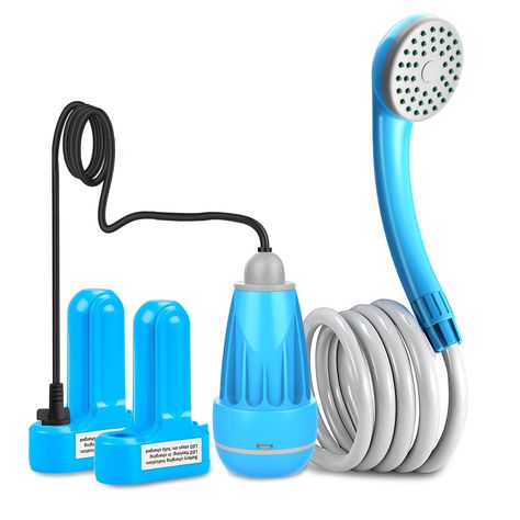 innhom Portable Shower Camping Shower Outdoor Camp Shower Pump, Electric Rechargeable Portable Camping Shower, Powered by Rec Camp Shower, Portable Camping Shower, Outdoor Camping Shower, Portable Outdoor Shower, Shower Outdoor, Shower Tent, Portable Shower, Shower Head Holder, Camping Shower