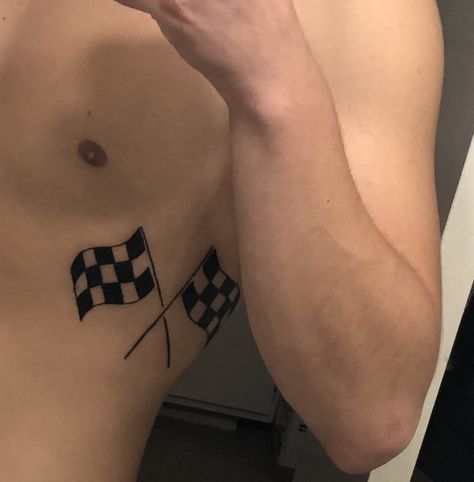 Checker Flag Tattoo, Checker Board Tattoo, Racing Flags Tattoo, Checkered Flag Tattoo Women, Racing Flag Tattoo, Race Flag Tattoo, Nascar Tattoo, Race Car Tattoo, Checkered Tattoo