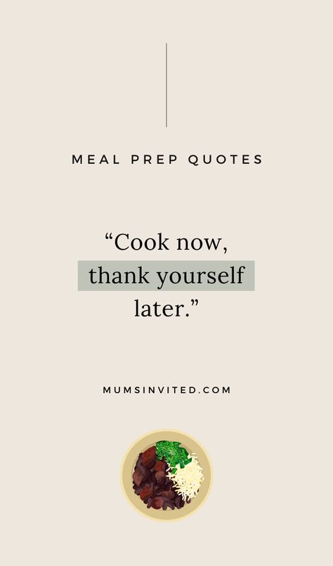 Sunday scaries got you down about weekly meal prep? Turn that frown upside down with these entertaining and hilarious meal prep quotes about the journey to batch cook healthy eats! Let the funny meal planning wisdom get you giggling as you chop vegetables and cook protein to stock your fridge. Humorous food motivation is here thanks to these gym humor sayings! Food quotes. Cooking quotes. Diet quotes. New Year Quotes. Healthy Meals Quotes, Meal Prep Quotes Motivation, Meal Prep Quotes, Batch Cooking Healthy, Flex Quotes, Quotes Cooking, Cooking Quotes Humor, Humor Sayings, Quotes Diet