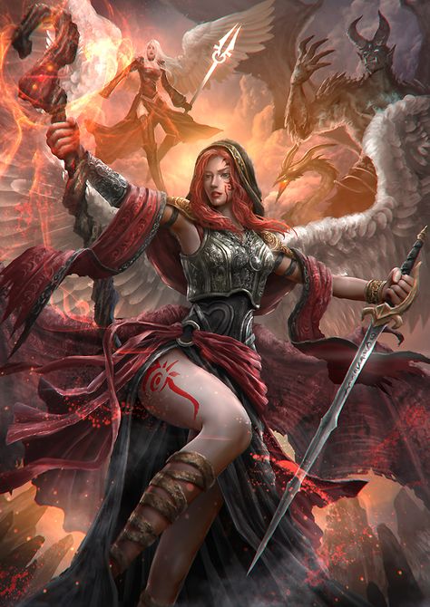 Kaalia of the Vast by Ze-l on DeviantArt Kaalia Of The Vast, Mobius Final Fantasy, Mtg Art, Magic Art, Creature Concept, Angel Art, Fantasy Landscape, Magic The Gathering, Dark Fantasy Art