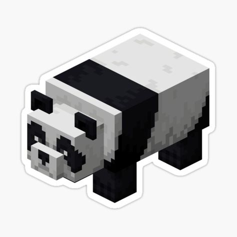 Minecraft Panda, Painting Minecraft, Minecraft Stickers, Minecraft Pig, Minecraft Gifts, Minecraft Blocks, Homemade Stickers, Minecraft Characters, Bear Sticker