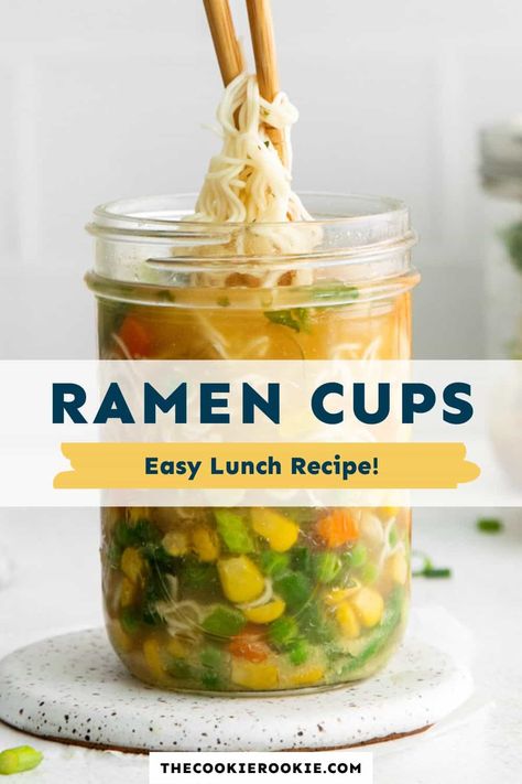 Diy Ramen, Bouillon Recipe, Ramen Noodles Recipe, Homemade Ramen Noodles, Easy Ramen, Jar Meals, Soup In A Jar, How To Make Ramen, Homemade Ramen