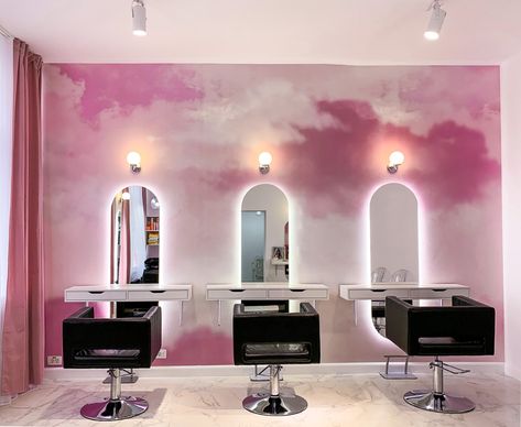 PINK IS ALWAYS A GOOD IDEA on Behance Pink Salon Aesthetic, Makeup Studio Decor Interior Design, Salon Decor Studio, Makeup Room Design, Makeup Space, Beauty Shop Decor, Makeup Studio Decor, Salon Interior Design Ideas, Beauty Salon Interior Design