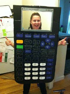 How to Make a Calculator Costume | Costumes and Be better Calculator Costume, Nerdy Halloween Costumes, Science Costumes, Valentine Math Activities, Vocabulary Parade, Science Halloween, Valentine Math, Math Club, Science Day