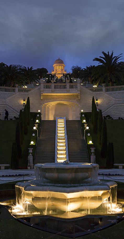 Baha'i Gardens Haifa, Lebanon Culture, Rhode Island Mansions, Bahai Faith, Spoiled Brat, Haifa, Night View, Beauty Shoot, Libya