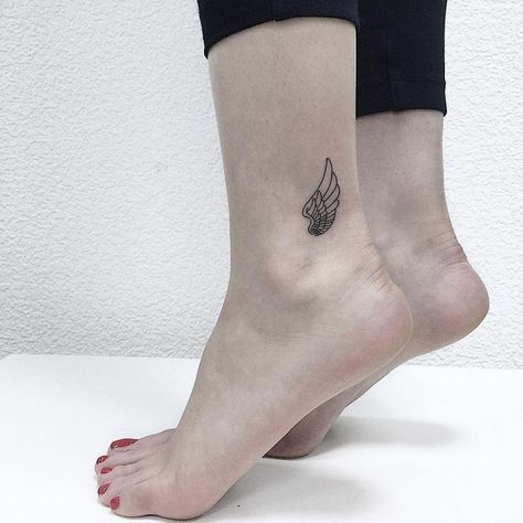 Hermes Tattoo, 6 Tattoo, Alas Tattoo, Bts Tattoo, Think Tattoo, Small Wing, Small Tattoos With Meaning, Triangle Tattoos, Tasteful Tattoos