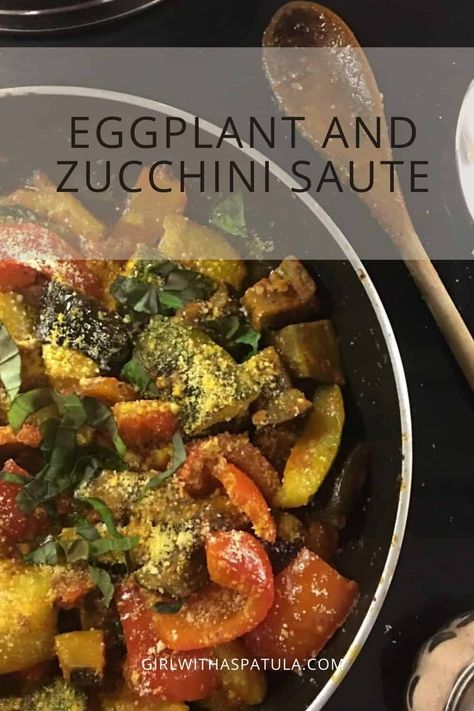 Eggplant and Zucchini Saute | Surprisingly Good! Sauteed Eggplant, Eggplant Zucchini, Healthy Lunches For Work, Ratatouille Recipe, Salt Block, Summer Vegetables, Sauteed Veggies, Onion Recipes, Eggplant Recipes