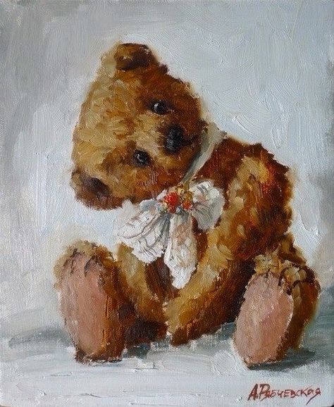 Love Bears All Things, Bear Paintings, Teddy Bear Pictures, Bear Drawing, Teddy Bear Baby Shower, Soyut Sanat Tabloları, Oil Pastel Drawings, Bear Pictures, Vintage Teddy Bears