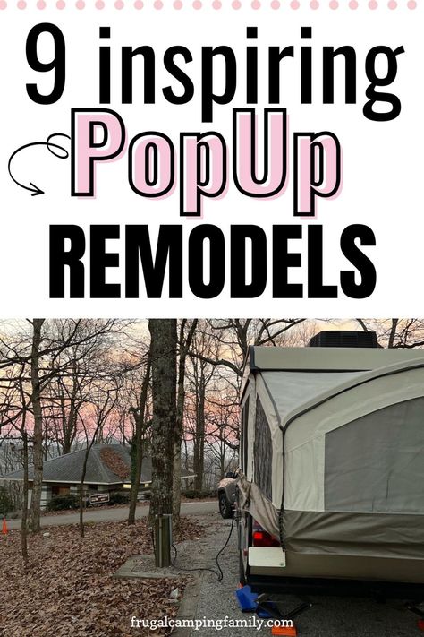 If you are remodeling a popup camper and need some extra inspiration, see these 9 remodels to get your ideas going. Fun Camper Interior, Pop Up Makeover, How To Clean Pop Up Camper Canvas, Redo Pop Up Camper Interior, Remodeled Pop Up Camper, Pop Up Tent Trailer Remodel, Popup Camper Ideas, Jayco Pop Up Camper Remodel, Pop Up Camper Remodel Color Schemes