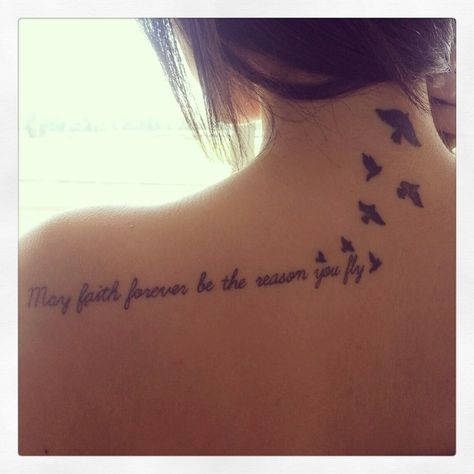 I made this quote up years ago. Finally got it tattooed on me. :) first tattoo! Bird On Shoulder Tattoo, I Made It Tattoo, Me First Tattoo, Love Bird Tattoo, Tattoo Ideas Mom, Tattoo Ideas Quotes, Bird Tattoo Ideas, Wrist Tattoos Words, Bird Tattoos Arm