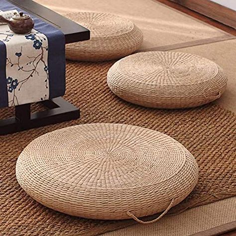 PRICES MAY VARY. Straw Pucao Round Braided Seat Cushion: Our Woven Round Seat Cushion is made by hand using natural growing Pucao. It is internally used high elastic rubber sponge (non-foam) as the core. Exquisite workmanship, beautiful appearance, practicality, sitting comfortable, not easy to deformation. Comfortable&Breathable Pillow Floor Mat: the natural material is formaldehyde-free, Breathable and comfortable, and can be used as a parent-child mat for daily use at home, window padding, me Meditation Pillow Cushions, Bay Window Cushion, Tatami Floor, Round Seat Cushions, Window Cushion, Sitting Cushion, Sitting Pillows, Yoga Cushions, Round Floor Pillow