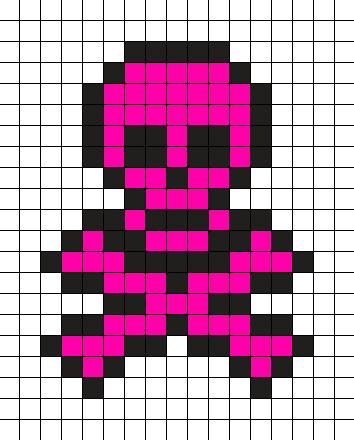 Grid Paper Art Easy, Kandi Square, Emo Perler Bead Patterns, Scene Perler Bead Patterns, Pink Perler Beads, Goth Perler Bead Patterns, Scene Perler Beads, Scene Pixel Art, Emo Pixel Art