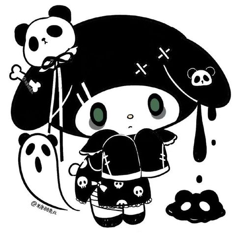 5 Way Matching Pfp, Halloween Sanrio Pfp, Emo Hello Kitty Pfp, Sanrio Halloween Pfp, Halloween My Melody, Emo Sanrio, Spooky Sanrio, Halloween Kuromi, Kuromi Halloween