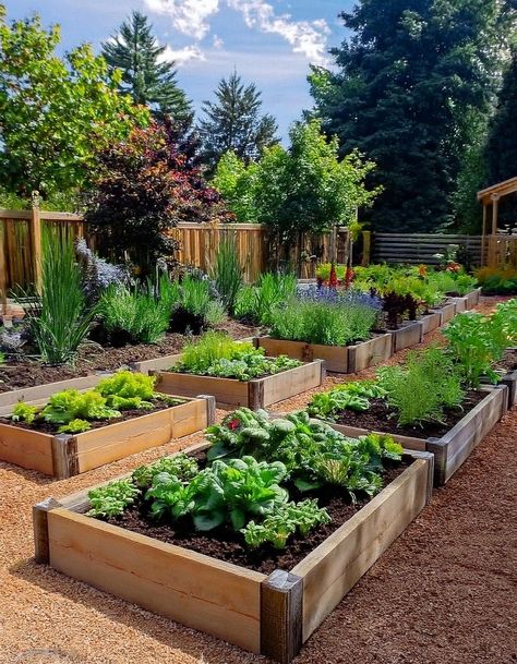 Raised Bed Aesthetic, Cute Raised Bed Garden Ideas, Raised Herb Garden Beds, Raised Garden Beds Along Fence, Garden Beds Design, Raised Bed Gardening Ideas, Raised Bed Herb Garden, Mom Vision Board, Simple Garden Design