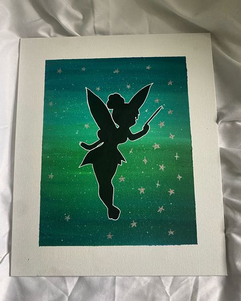 Tinkerbell Painting, Friend Ideas, Disney Paintings, Grad Caps, Inspiration Painting, Cartoon Painting, L Love You, Art Inspiration Painting, Paint Ideas