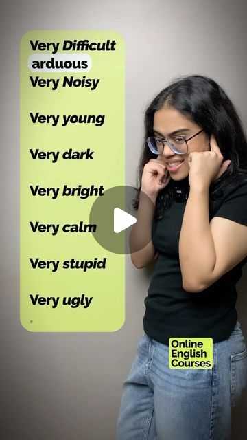 Lets Talk Academy on Instagram: "🛑Stop Saying VERY | Learn Advanced English Words  #shorts #stopvery #ananya #advancedenglish #very

👉All Online English Courses -
*** LINK IN BIO***

In this short English lesson, I’ll show you how to replace the word “very” with more advanced vocabulary, helping you sound more fluent and confident. To enhance your English speaking skills and achieve fluency, avoid basic words—this is a key tip I always share with my students.

#stopsayingvery #englishwithananya  #speakenglish #speakenglishfluently #englishwithananya #learnex #learnexhindi #basicenglish #advancedenglish #englishlesson #englishphrases #englishwords#advancedenglishwords" Speak Fluent English, Speak English Fluently, Advanced Vocabulary, English Speaking Skills, Advanced English, English Course, English Tips, Speaking Skills, Speaking English