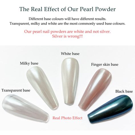 Chrome Pearl White Nails, Milky White Pearl Chrome Nails, Magic White Chrome Nails, Elegant Pearl Nails, Pearl Chrome Nails Designs, Pearl White Chrome Nails Design, Translucent Chrome Nails, Aurora Powder Nails, White Perle Nails