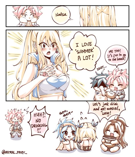 Fairy Tail Nalu Doujinshi, Natsu X Lucy Fanart, Nalu Fan Art, Fairy Tail Couples Comics, Chibi Natsu, Lucy X Natsu, Natsu And Lucy Kiss, Nalu Lemon, Nalu Comics