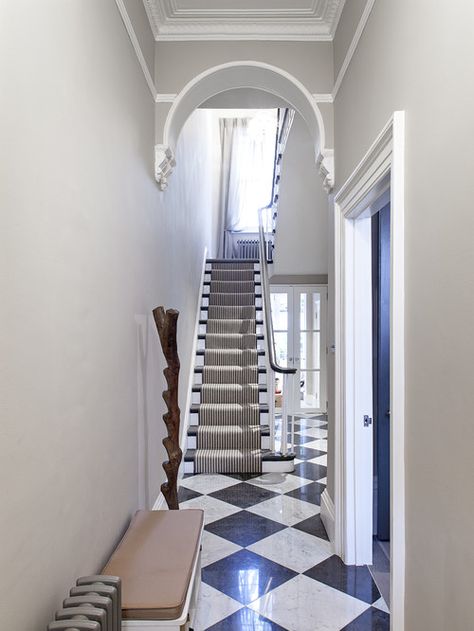 How to tell a corbel from a cornice: A simple guide to identifying period features Marble Entrance, Edwardian Hallway, Slate Fireplace, Traditional Staircase, Wooden Trim, Dado Rail, Built In Cupboards, Edwardian House, Traditional Style Homes