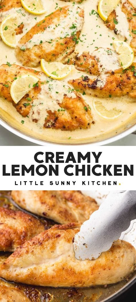 Creamy Lemon Pepper Chicken, Lemon Chicken Dinner, Budgeting Meals, Andy Cooks, Fried Rabbit, Chicken Fillets, Creamy Lemon Chicken, Seared Chicken, Paper Sack