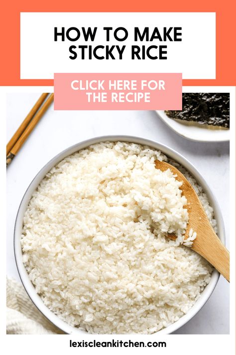 How to Make Sticky Rice: A quicker, easier way to make classic sticky rice using your Instant Pot! This rice is chewy, salty, perfectly sticky, so versatile, and ready in under 30 minutes. How To Make Sticky Rice With Normal Rice, How To Make Sticky Rice In Rice Cooker, Sticky Rice On Stove Top, Sticky Rice Stove Top, Sticky Rice With Jasmine Rice, How To Make Sticky Rice, Sticky White Rice, Make Sticky Rice, Sticky Rice Recipe