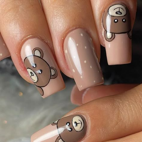 Ideas Uñas Acrilicas, Bears Nails, Ideas Uñas, Manicure Nail Art, Nails And Hair, Nails Manicure, Uñas Acrilicas, Nail Tutorials, Stylish Nails