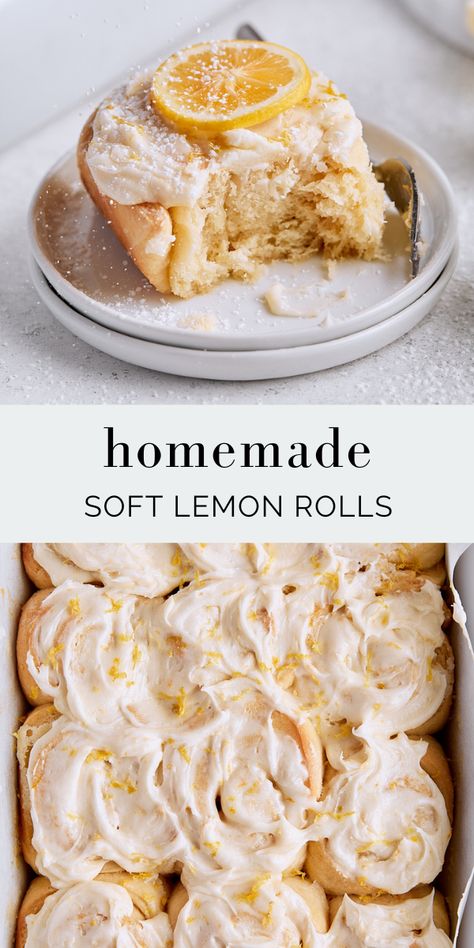 Lemon Baked Goods Recipes, Lemon Rolls In Bloom Bakery, Lemon Rolls Recipe, Lemon Roll, Lemon Sweet Rolls, Lemon Rolls, Meyer Lemon Recipes, Rolls Homemade, Bakery Goods