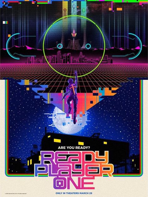 Ready Player One (2018), dir. by Steven Spielberg Ready Player One Poster, Ready Player One Movie, Ready Player One, Player One, Player 1, Alternative Movie Posters, Movie Poster Art, Steven Spielberg, Film Art