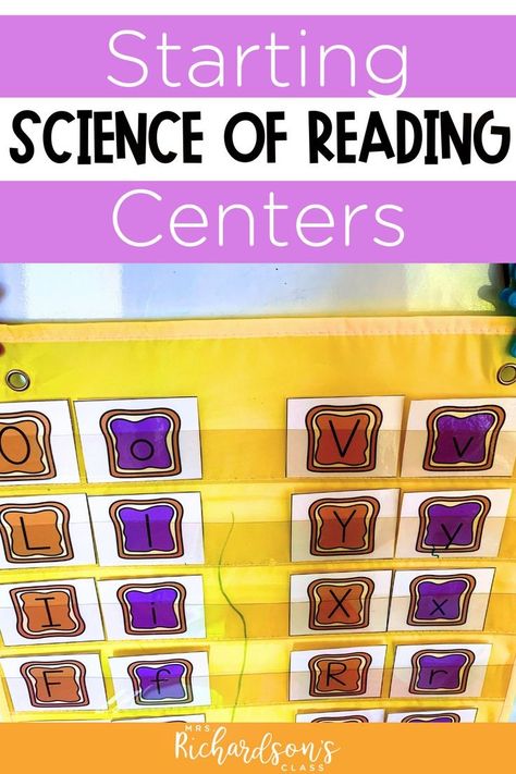 Kindergarten Center Rotation, Science Of Reading Centers, Centers In Kindergarten, Kindergarten Reading Centers, Centers First Grade, Second Grade Classroom, Kindergarten Word Families, Centers For Kindergarten, Structured Literacy