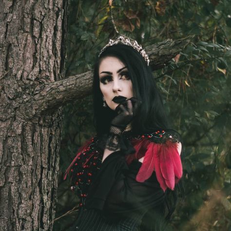 Wonderful @theblackmetalbarbie wearing a dress made by me. The dress has an embellished neckpiece and feather epaulettes. You can find it in my Etsy shop! Link in bio.  Dress: handmade by me Model: @theblackmetalbarbie  Photo: @rosegoldportraits  #altfashion #witch #dress #cosplay #fantasy #gothicgirl #corset #fantasydress #instagoth #embellished #gothicdress #gothdress #feathershoulders #alternativefashion #gothicstyle #gothic #darkfantasy #featherdress #feathers #burgundydress #epaulettes #fea Zoie Campbell, Witch Dress, Barbie Model, Goth Dress, Dress Handmade, Alt Fashion, Feather Dress, Gothic Dress, Fantasy Dress