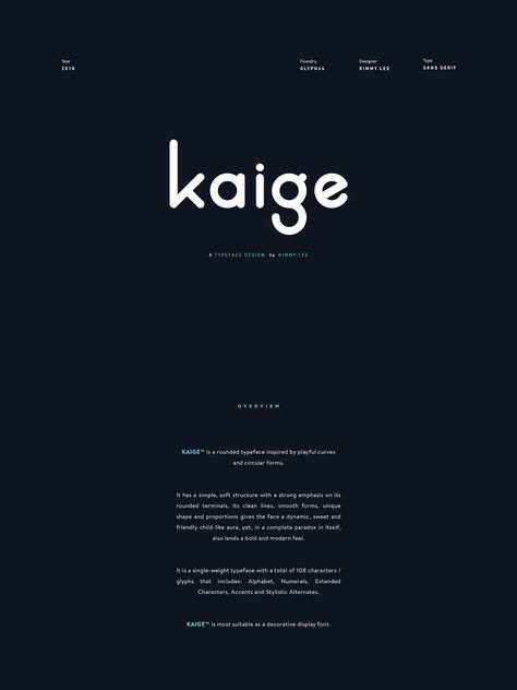 KAIGE™ | Typeface on Behance Circular Font, Texture Palette, Graphic Design Work, Ui Design Inspiration, Typeface Design, Portfolio Ideas, Web App Design, Web App, Emphasis