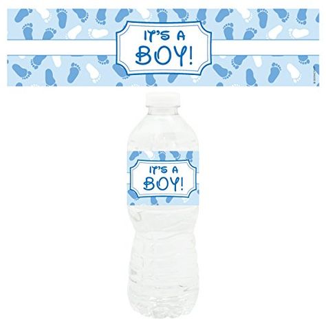 Baby Boy Baptism Outfit, Water Bottle Labels Baby Shower, Elephant Baby Shower Boy, Baby Boy Shower Party, Monkey Baby Shower, Trendy Baby Boy Clothes, Baby Shower Water Bottles, Baby Shower Treats, Baby Boy Shower Favors