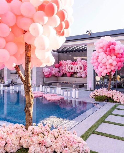 Khloe Kardashian Birthday, Kardashian Birthday Party, 36th Birthday, Birthday Ideas For Her, Birthday Party Theme Decorations, 35th Birthday, Baby Shower Decorations For Boys, Fabulous Birthday, Pink Parties